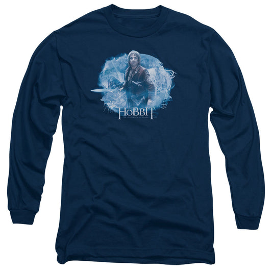 Hobbit Tangled Web Mens Long Sleeve Shirt Navy Officially Licensed