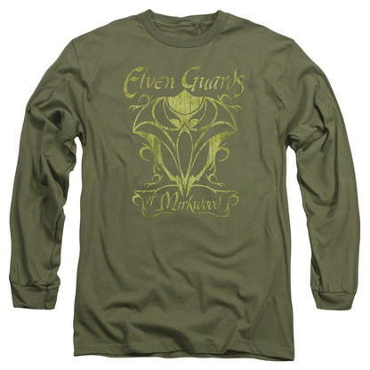 Hobbit Guards Of Mirkwood Mens Long Sleeve Shirt Military Green Officially Licensed
