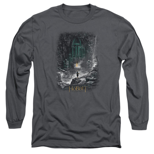 Hobbit Second Thoughts Mens Long Sleeve Shirt Charcoal Officially Licensed