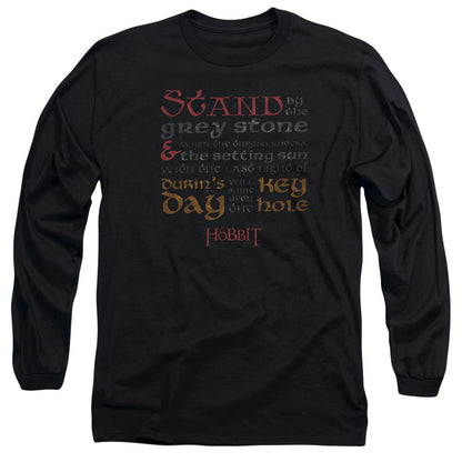 Hobbit Keyhole Mens Long Sleeve Shirt Black Officially Licensed