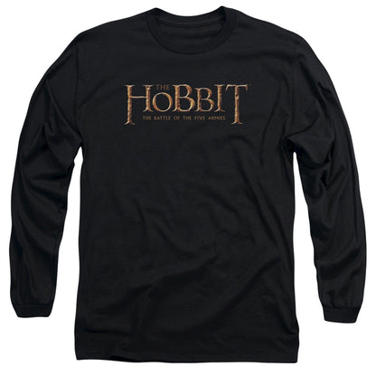 The Hobbit Logo Mens Long Sleeve Shirt Black Officially Licensed
