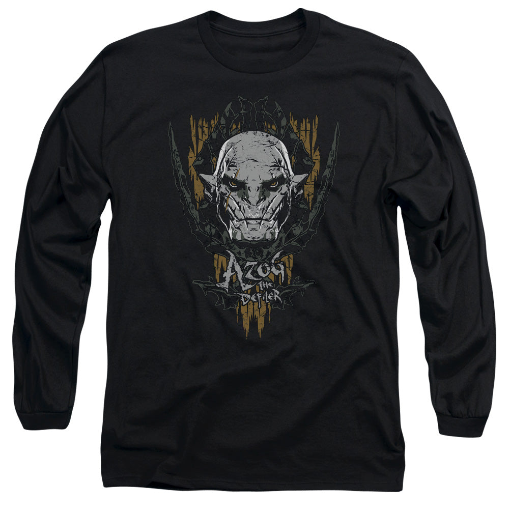 Hobbit Azog Mens Long Sleeve Shirt Black Officially Licensed