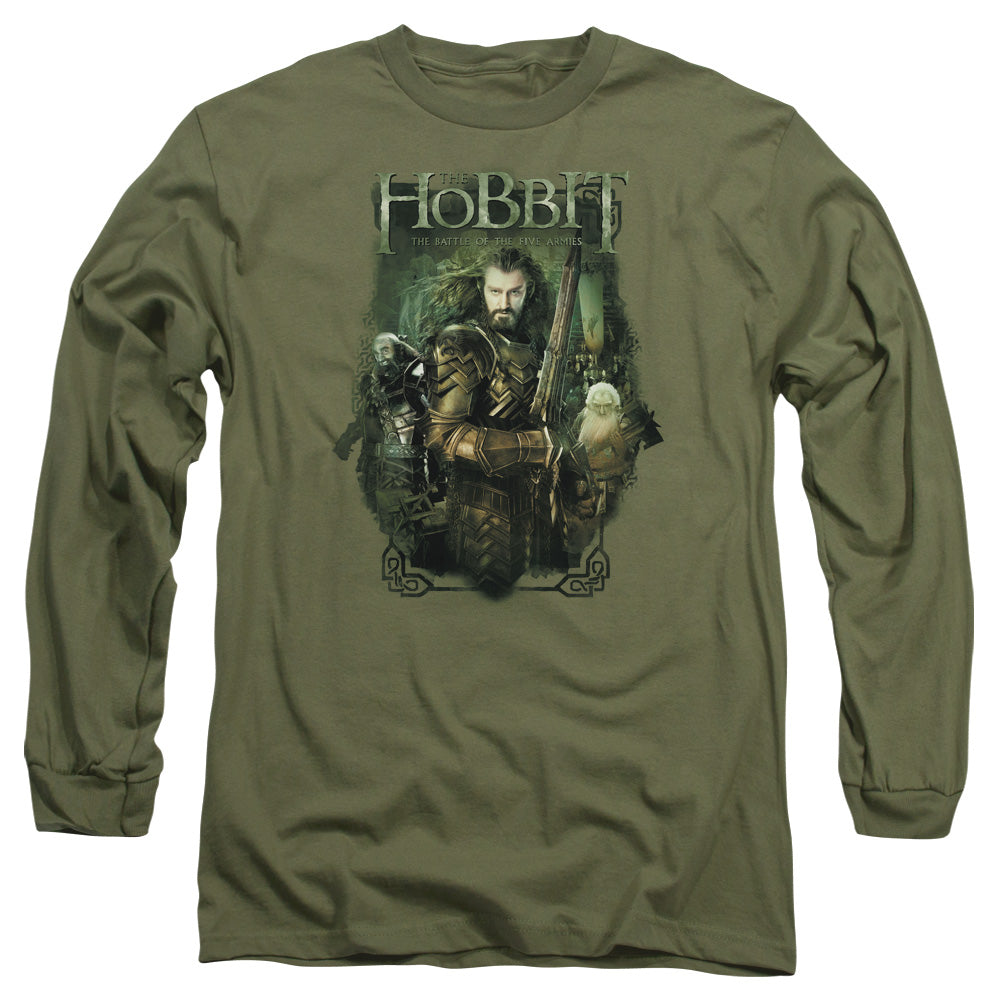 Hobbit Thorin And Company Mens Long Sleeve Shirt Military Green Officially Licensed
