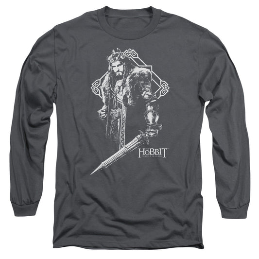 Hobbit King Thorin Mens Long Sleeve Shirt Charcoal Officially Licensed