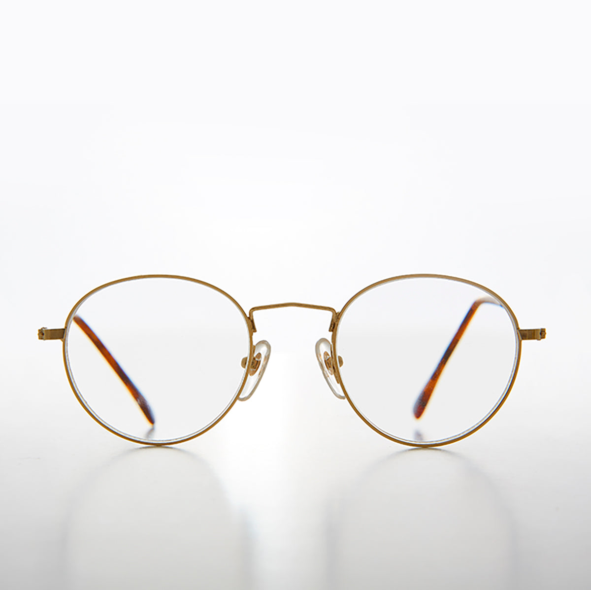 Gold Round Classic Polo Shape Reading Glasses - Hodges