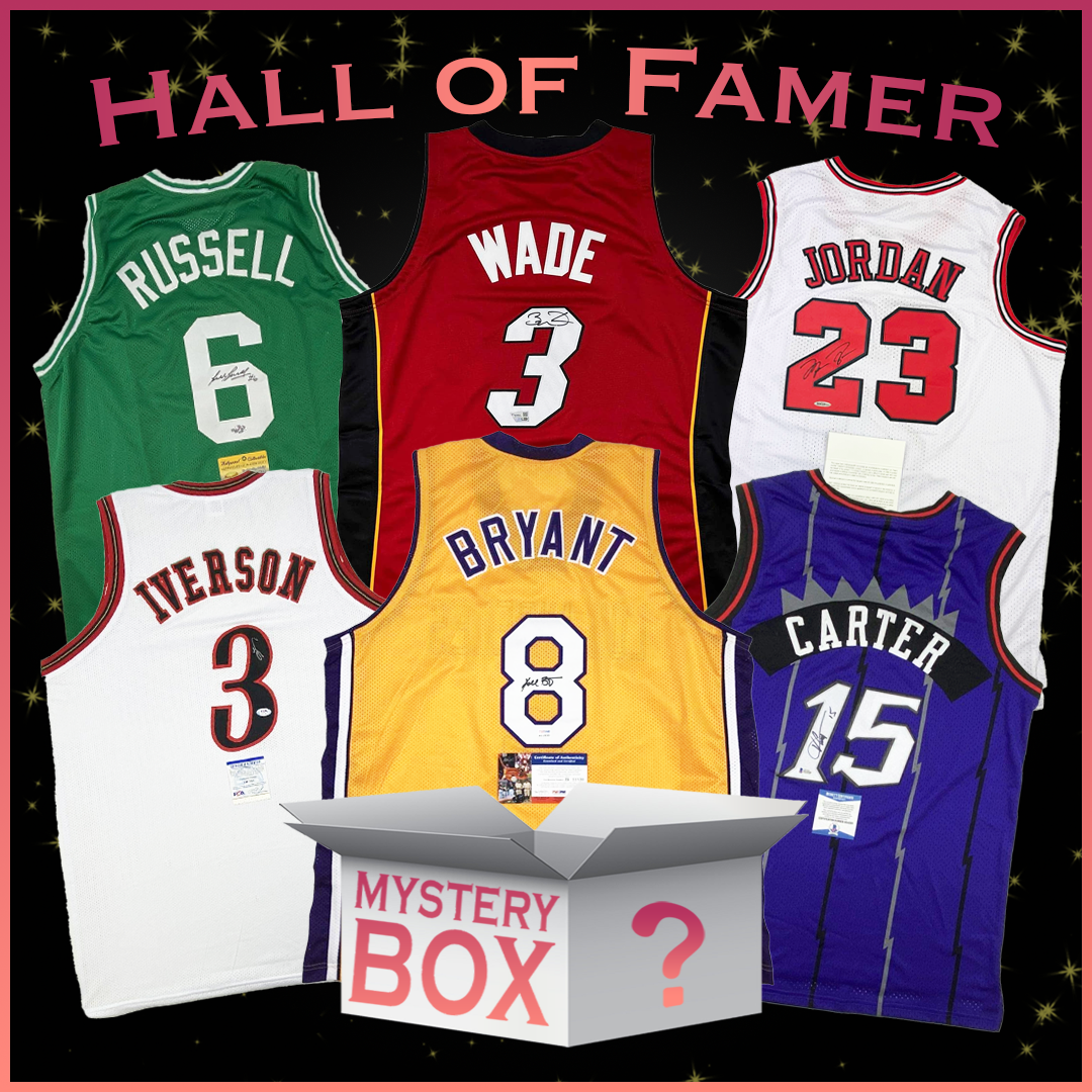 Hall of Famers Autographed/Signed Basketball Jersey Mystery Box with PSA JSA or Beckett COA