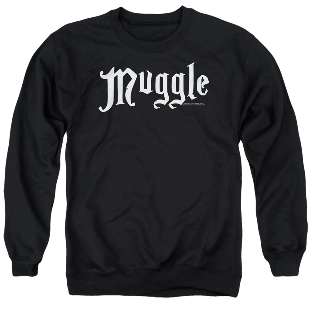 Harry Potter Muggle Mens Crewneck Sweatshirt Black Officially Licensed