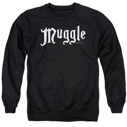 Harry Potter Muggle Mens Crewneck Sweatshirt Black Officially Licensed