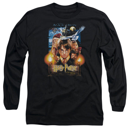 Harry Potter Movie Poster Mens Long Sleeve Shirt Black Officially Licensed Officially Licensed