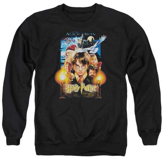 Harry Potter Movie Poster Mens Crewneck Sweatshirt Black Officially Licensed