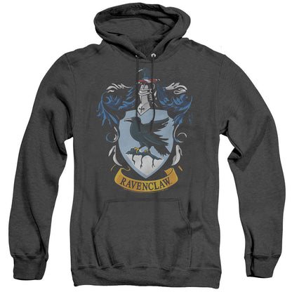 Harry Potter Ravenclaw Crest Mens Heather Hoodie Black Officially Licensed
