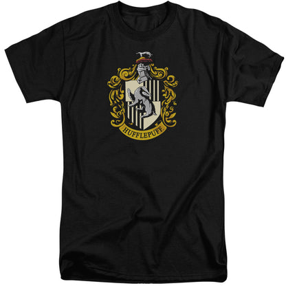 Harry Potter Hufflepuff Crest Mens Tall T Shirt Black Officially Licensed