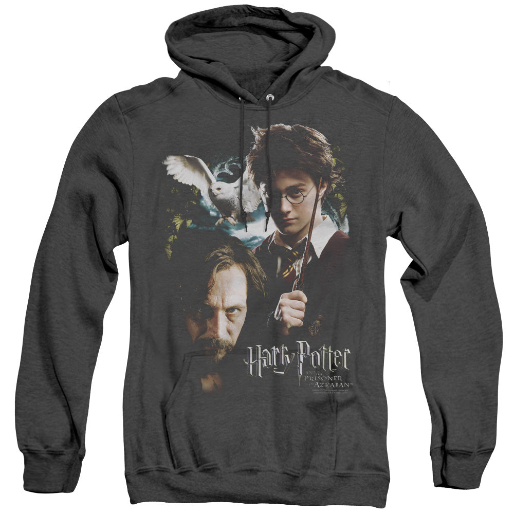 Harry Potter Harry And Sirius Mens Heather Hoodie Black Officially Licensed