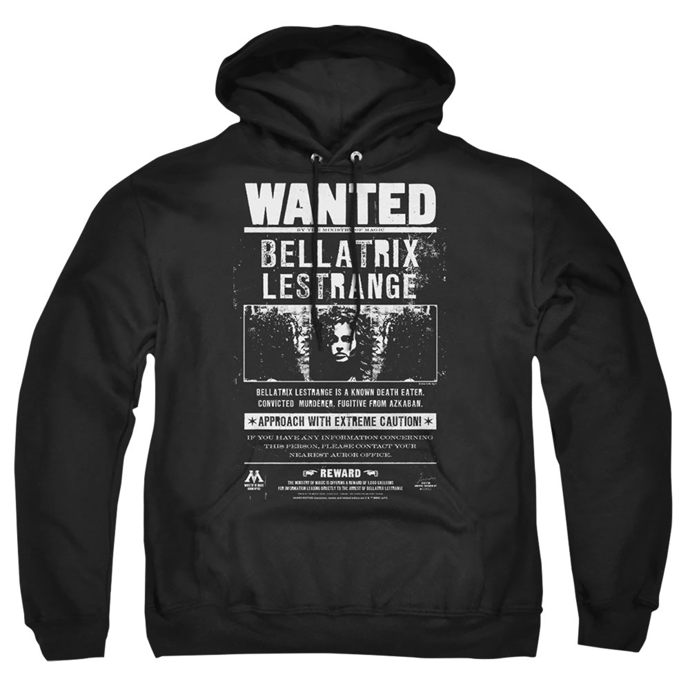 Harry Potter Wanted Bellatrix Mens Hoodie Black Officially Licensed
