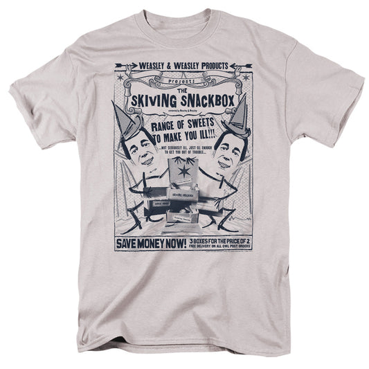 Harry Potter Skiving Snackbox Mens T Shirt Silver Officially Licensed