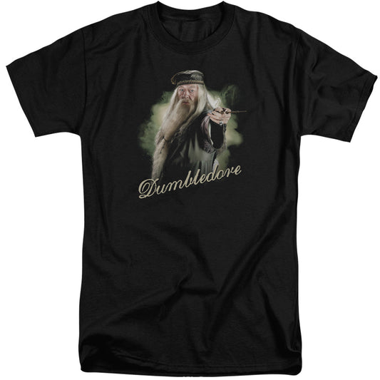 Harry Potter Dumbledore Wand Mens Tall T Shirt Black Officially Licensed