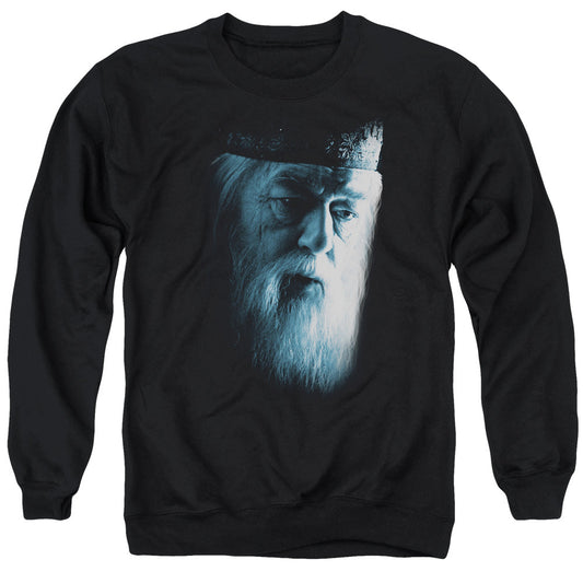 Harry Potter Dumbledore Face Mens Crewneck Sweatshirt Black Officially Licensed