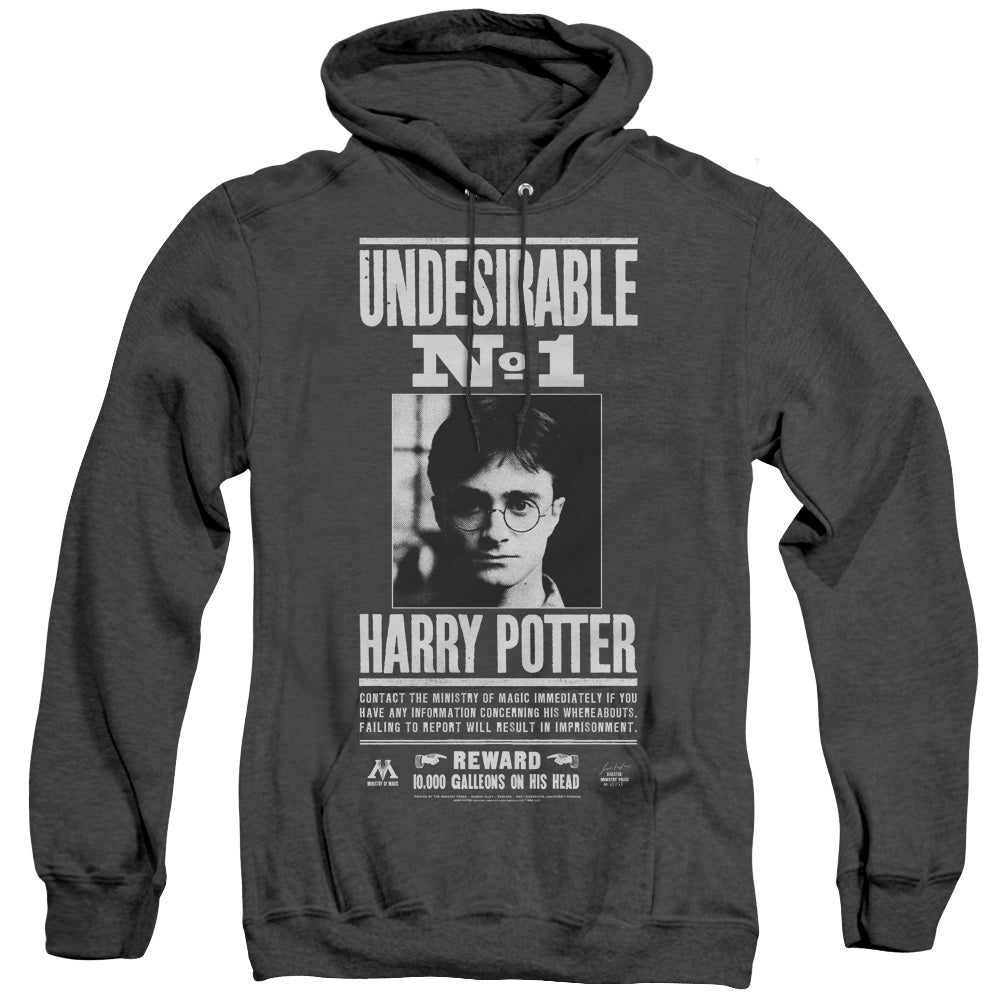 Harry Potter Undesirable No 1 Mens Heather Hoodie Black Officially Licensed