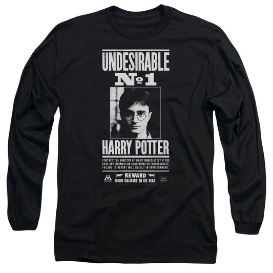 Harry Potter Undesirable No 1 Mens Long Sleeve Shirt Black Officially Licensed Officially Licensed