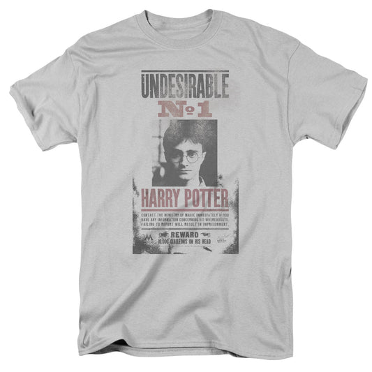 Harry Potter Undesirable No 1 Distressed Mens T Shirt Silver Officially Licensed