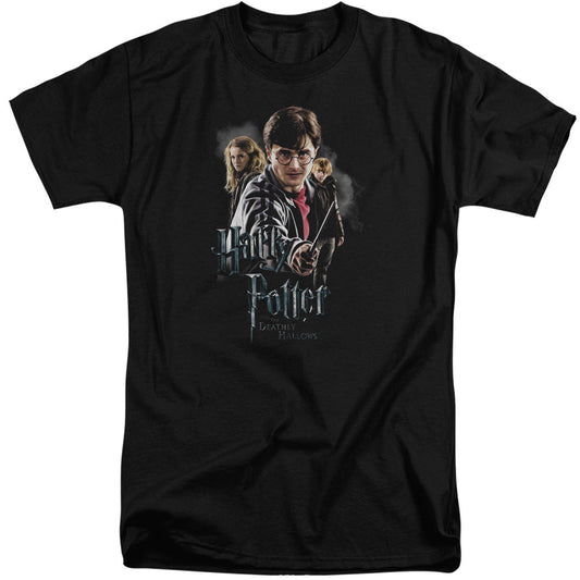 Harry Potter Deathly Hollows Cast Mens Tall T Shirt Black Officially Licensed