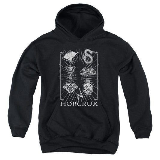 Harry Potter Horcrux Symbols Kids Youth Hoodie Black Officially Licensed