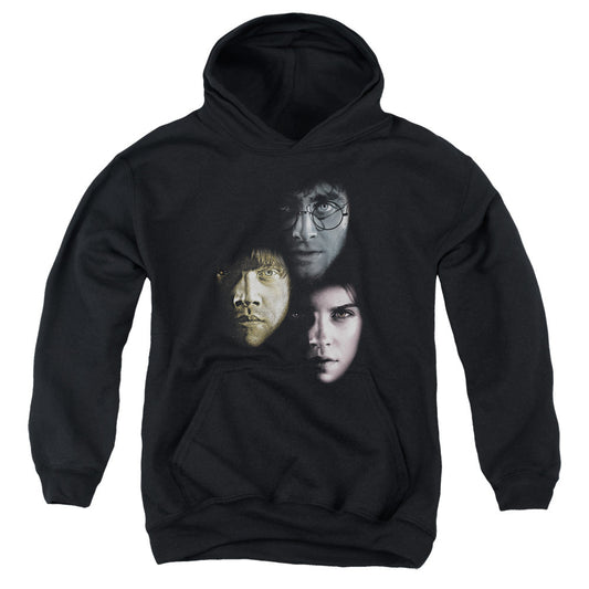 Harry Potter Hero Heads Kids Youth Hoodie Black Officially Licensed
