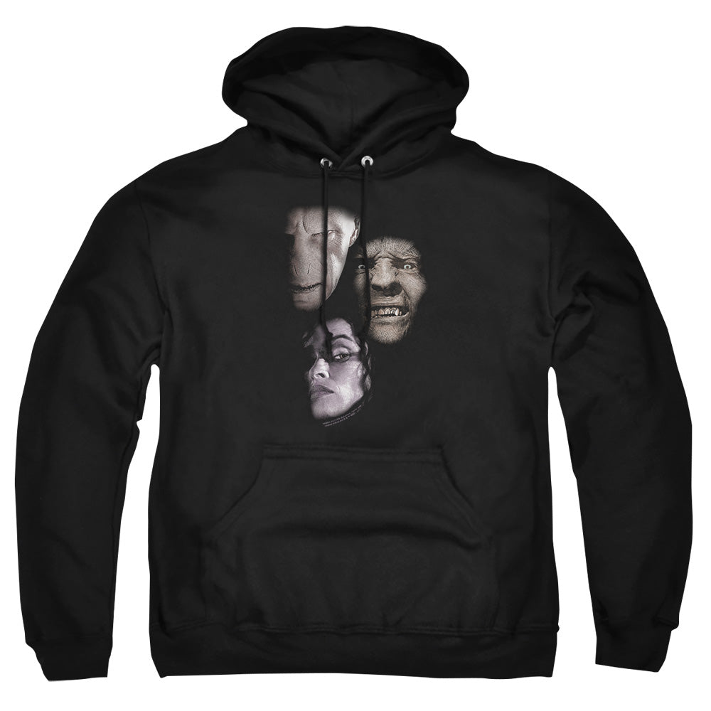Harry Potter Villian Heads Mens Hoodie Black Officially Licensed