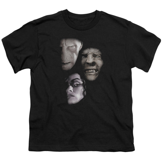 Harry Potter Villian Heads Kids Youth T Shirt Black Officially Licensed