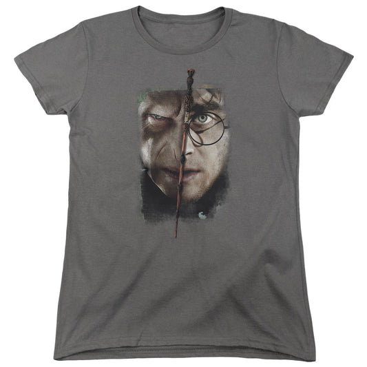 Harry Potter It All Ends Here Womens T Shirt Charcoal Officially Licensed