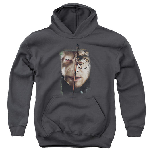 Harry Potter It All Ends Here Kids Youth Hoodie Charcoal Officially Licensed