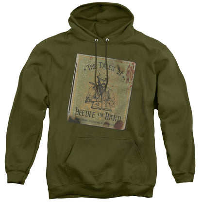 Harry Potter Beedle The Bard Mens Hoodie Military Green Officially Licensed