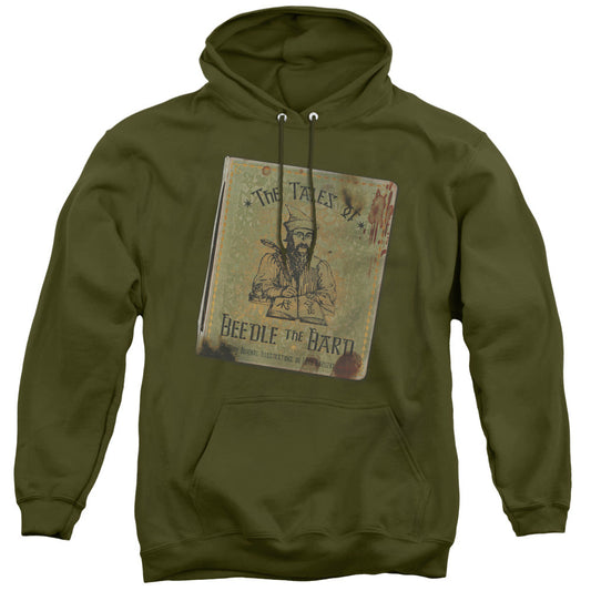 Harry Potter Beedle The Bard Mens Hoodie Military Green Officially Licensed