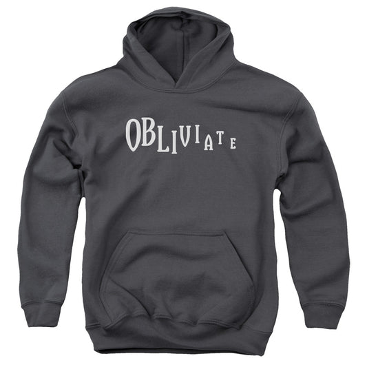 Harry Potter Obliviate Kids Youth Hoodie Charcoal Officially Licensed