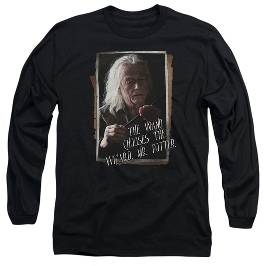 Harry Potter Olivander Mens Long Sleeve Shirt Black Officially Licensed Officially Licensed