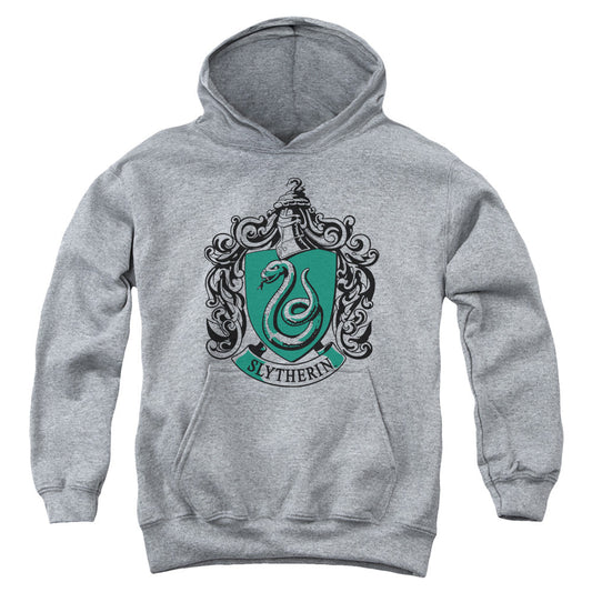 Harry Potter Slytherin Crest Kids Youth Hoodie Athletic Heather Officially Licensed