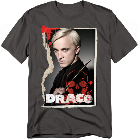 Harry Potter Draco Frame Mens T Shirt Charcoal Officially Licensed