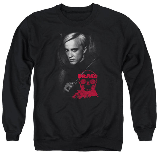 Harry Potter Draco Portrait Mens Crewneck Sweatshirt Black Officially Licensed