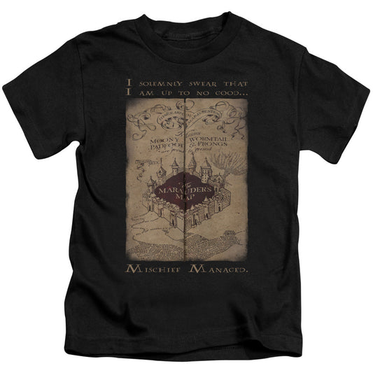 Harry Potter Marauders Map Words Juvenile Kids Youth T Shirt Black Officially Licensed