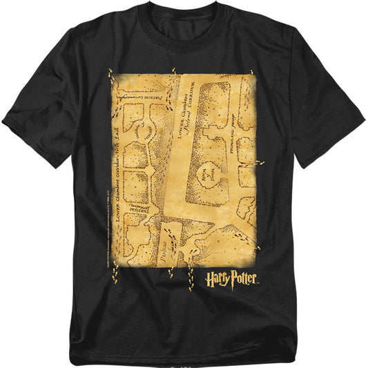 Harry Potter Marauders Map Interior Mens T Shirt Black Officially Licensed