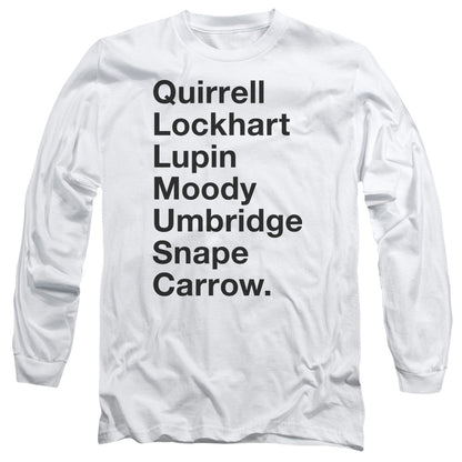 Harry Potter Professors Mens Long Sleeve Shirt White Officially Licensed Officially Licensed