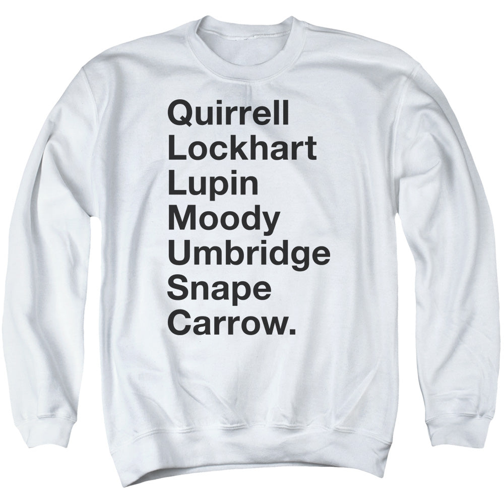 Harry Potter Professors Mens Crewneck Sweatshirt White Officially Licensed