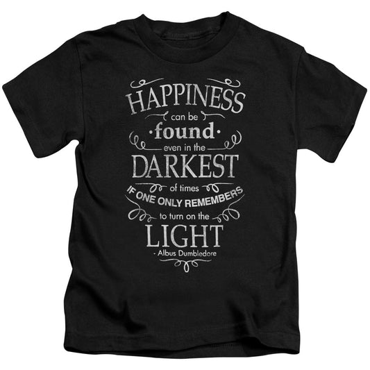 Harry Potter Happiness Juvenile Kids Youth T Shirt Black Officially Licensed
