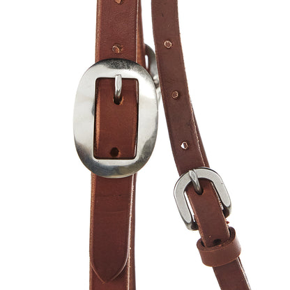Heavy Oil Harness Leather Double Buckle 3 4 Browband Headstall