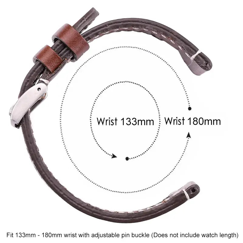 Suunto Race, Vertical & 9 Peak Contrast-Stitched Leather Buckle Band