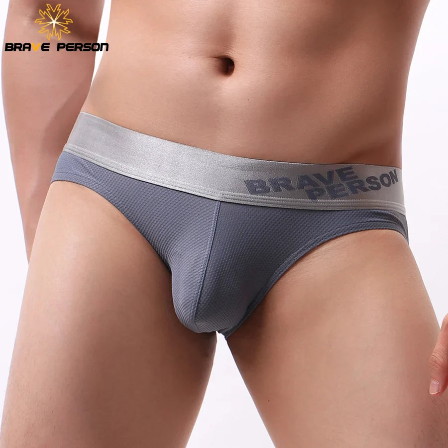 BRAVE PERSON Men's Underwear Nylon Mesh Briefs