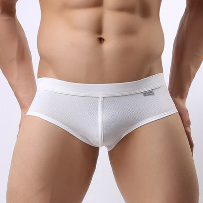 BRAVE PERSON Soft Nylon Underwear Men Boxers Briefs Mesh Breathable Elastic Sexy Boxers High Quality Male Panties Boxershorts