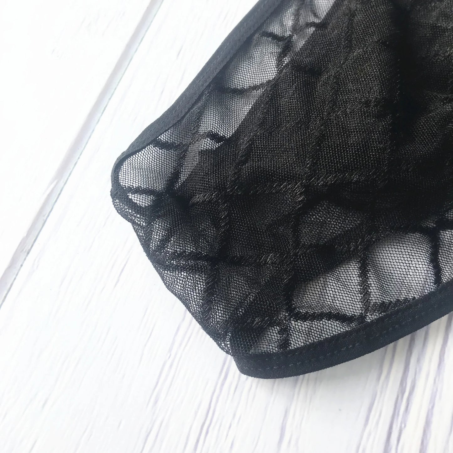 Black Men's Underwear Briefs Fishnet