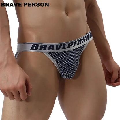 Brave Person Men’s Low-Waist Nylon Briefs – Breathable Underwear