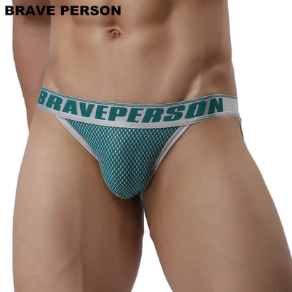 Brave Person Men’s Low-Waist Nylon Briefs – Breathable Underwear